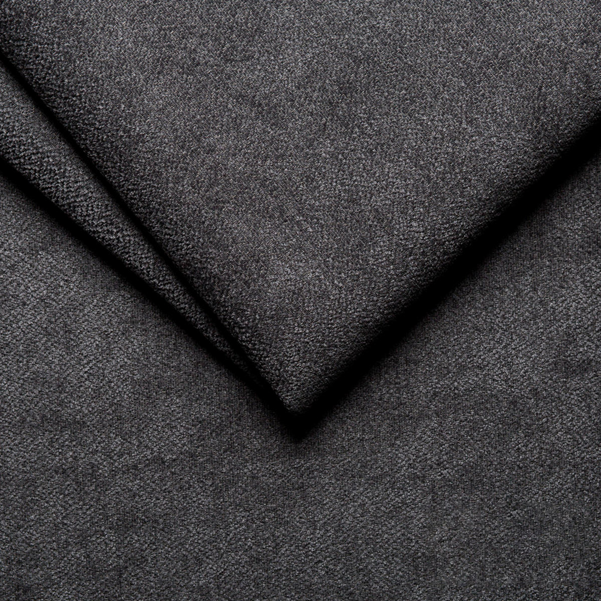 ECKSOFA in Chenille Anthrazit  - Anthrazit/Schwarz, Konventionell, Holz/Textil (159/221cm) - Carryhome