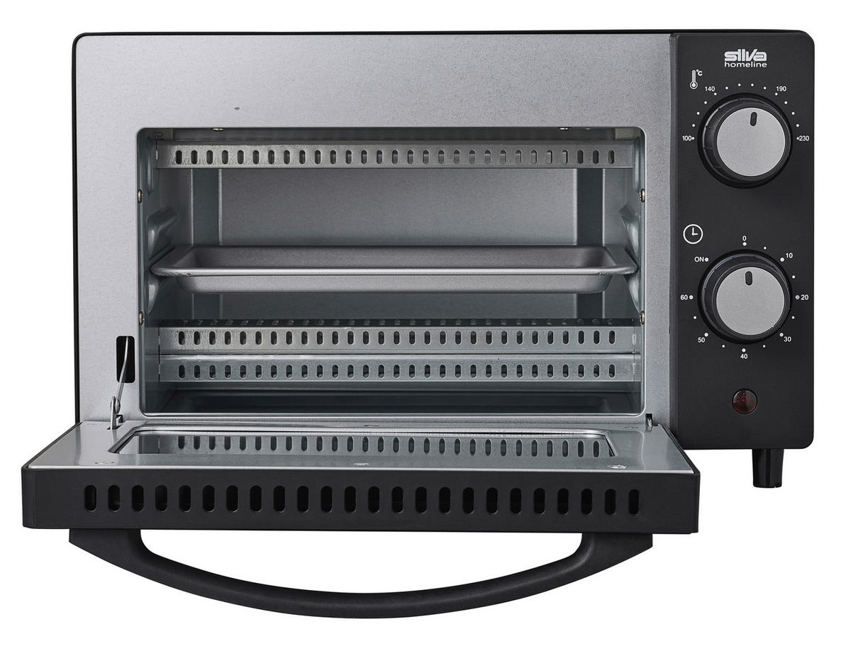 MINIBACKOFEN  - Schwarz, Basics, Kunststoff (36,2/22,1/28,6cm) - Silva Homeline