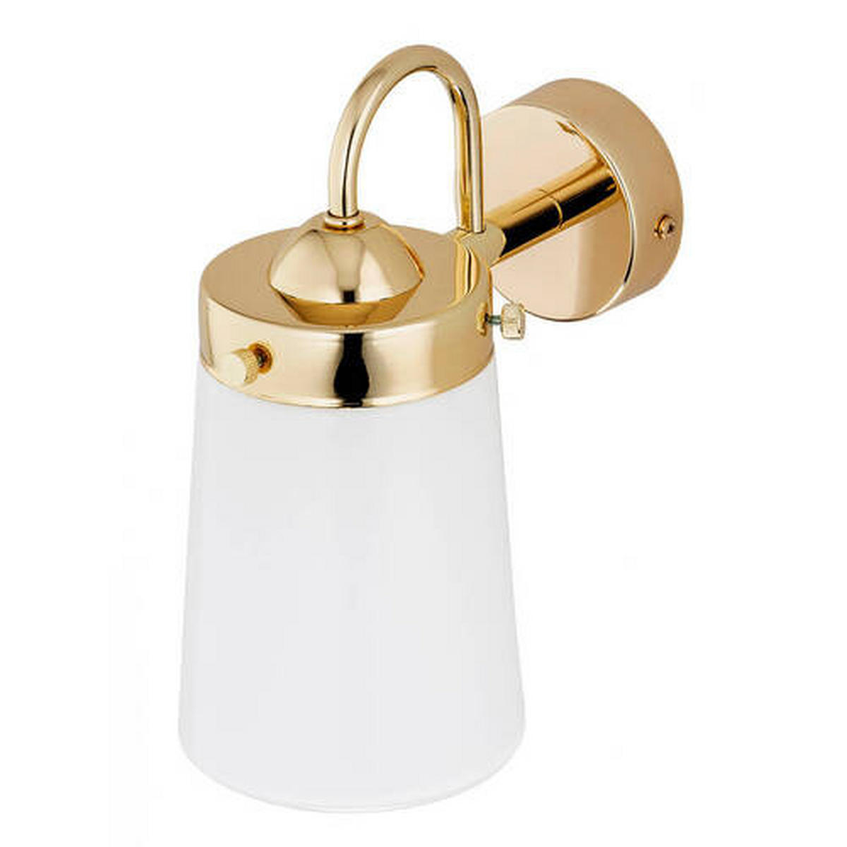 WANDLEUCHTE 26/20/12 cm   - Goldfarben/Weiß, KONVENTIONELL, Glas/Metall (26/20/12cm)