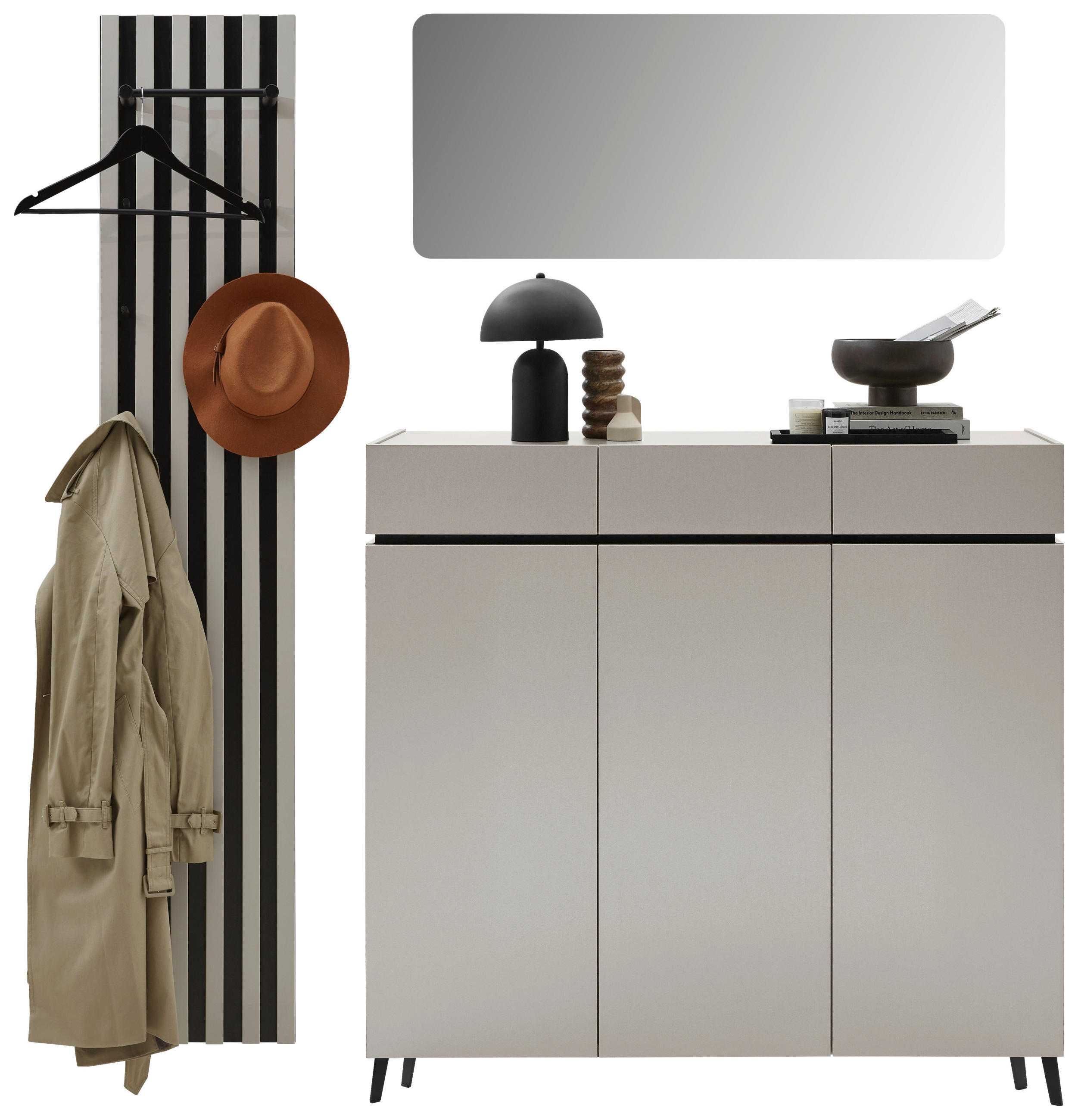 GARDEROBE 3-teilig  in 180/199/40 cm  - Kaschmir, Design, Holzwerkstoff (180/199/40cm) - Voleo