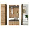 GARDEROBE 5-teilig  in 230/200/40 cm  - Eichefarben/Anthrazit, Design, Glas/Holzwerkstoff (230/200/40cm) - Modante