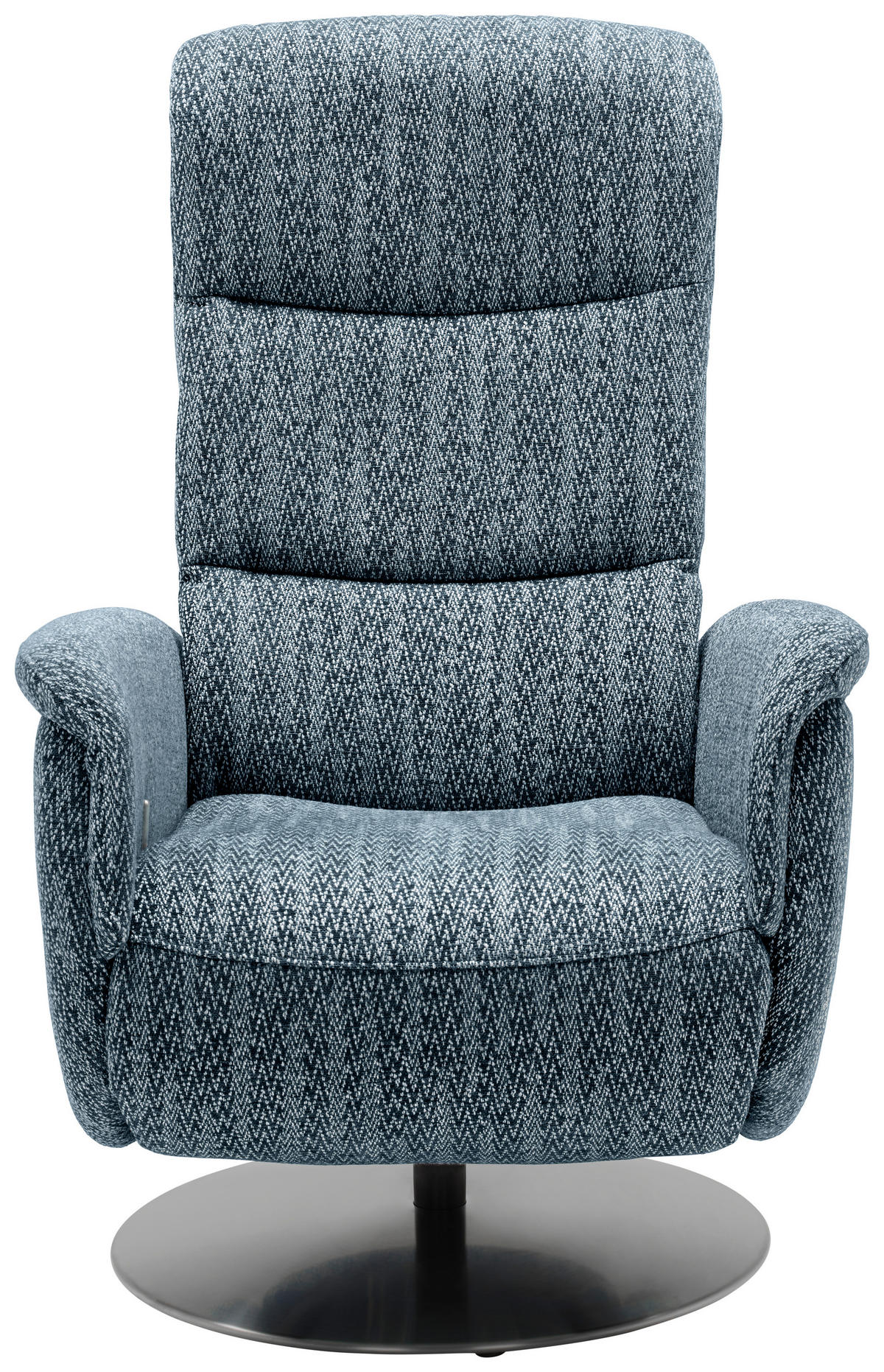RELAXSESSEL in Textil Dunkelblau  - Edelstahlfarben/Dunkelblau, Design, Textil/Metall (71/112/83cm) - Dieter Knoll