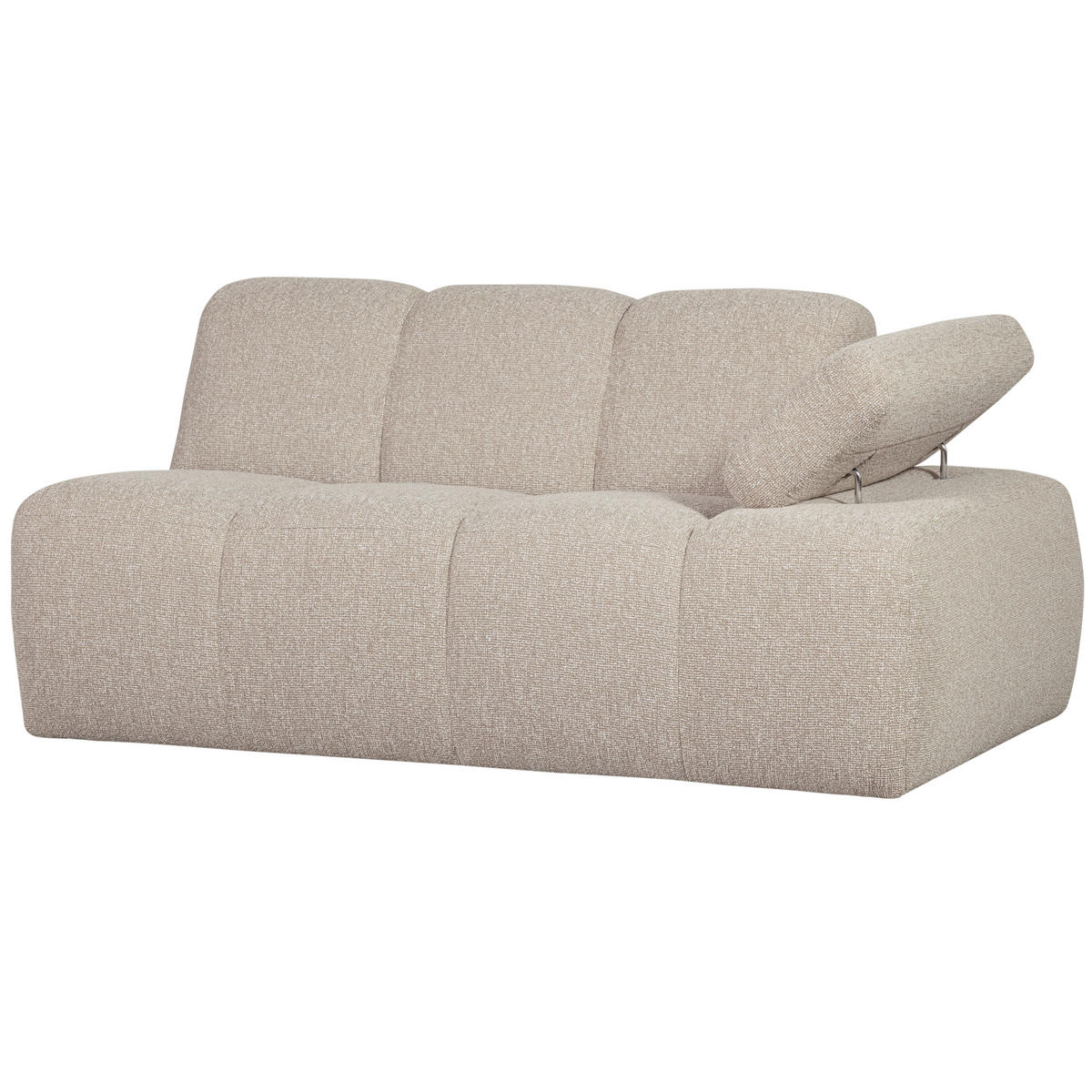 SOFAELEMENT Mojo in Bouclé Beige  - Beige/Schwarz, MODERN, Kunststoff/Textil (164/74/97cm) - Livetastic