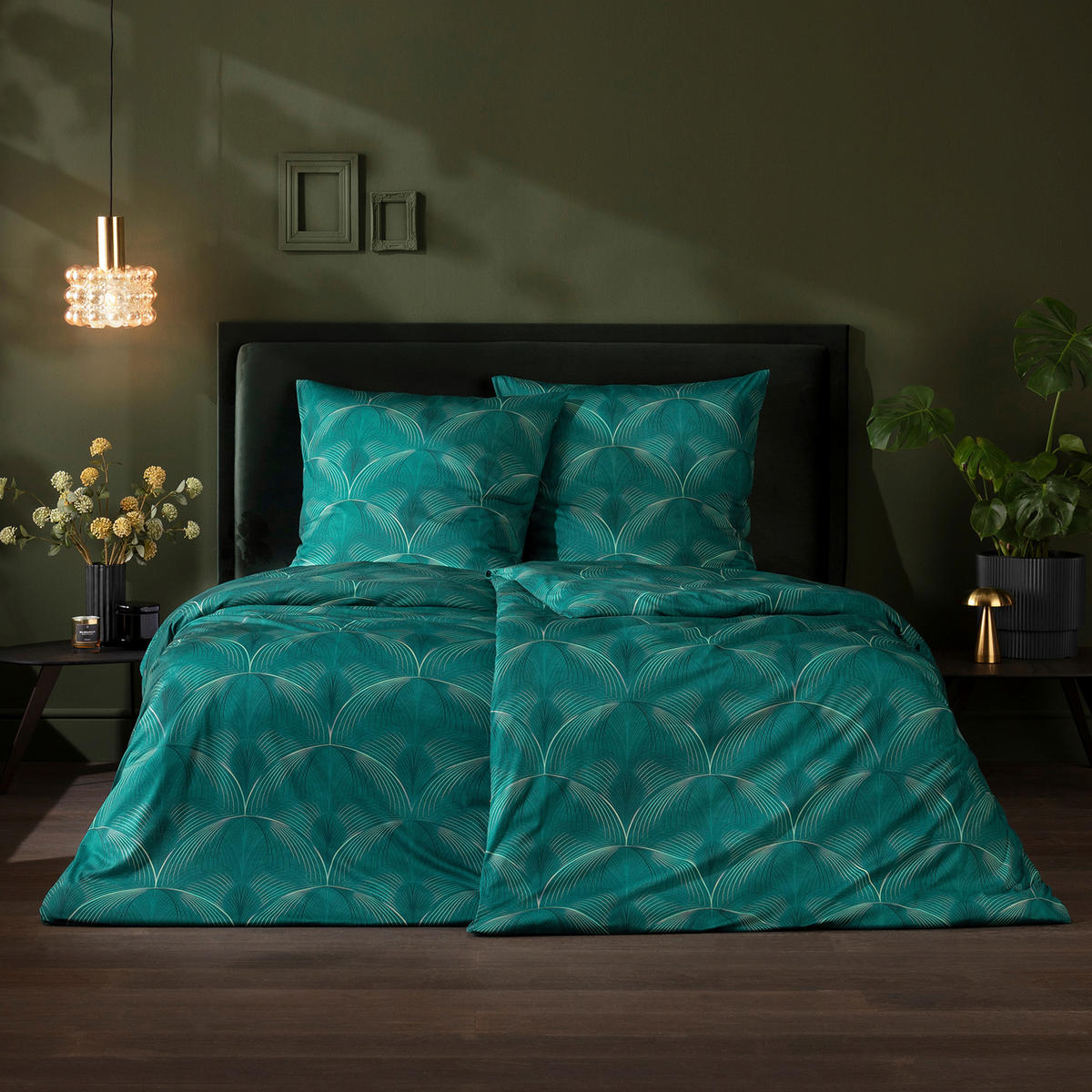 BETTWÄSCHE 2-teilig Atelier Interlock-Jersey 140/200 cm  - Grün, Basics, Textil (140/200cm) - Estella