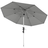 SONNENSCHIRM 315 cm Hellgrau  - Silberfarben/Hellgrau, KONVENTIONELL, Textil/Metall (315/315cm) - KNIRPS