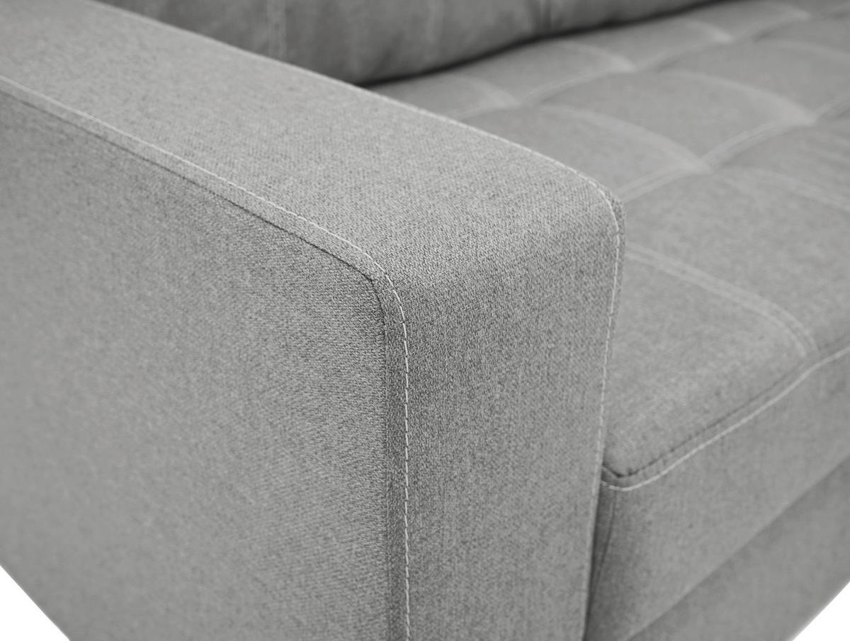 ECKSCHLAFSOFA  mit Mikrofaser Grau  - Schwarz/Weiß, Design, Kunststoff/Textil (240/160cm) - Livetastic