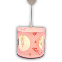 KINDERHÄNGELEUCHTE Prinzessin 25/27 cm   - Multicolor/Rosa, Trend, Kunststoff (25/27cm)