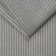 ECKSOFA in Cord Grau  - Silberfarben/Grau, Design, Textil/Metall (250/167cm) - Xora