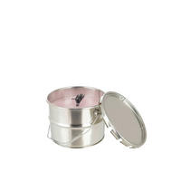 OUTDOORKERZE - Silberfarben/Rosa, Trend, Naturmaterialien/Metall (18/14cm)