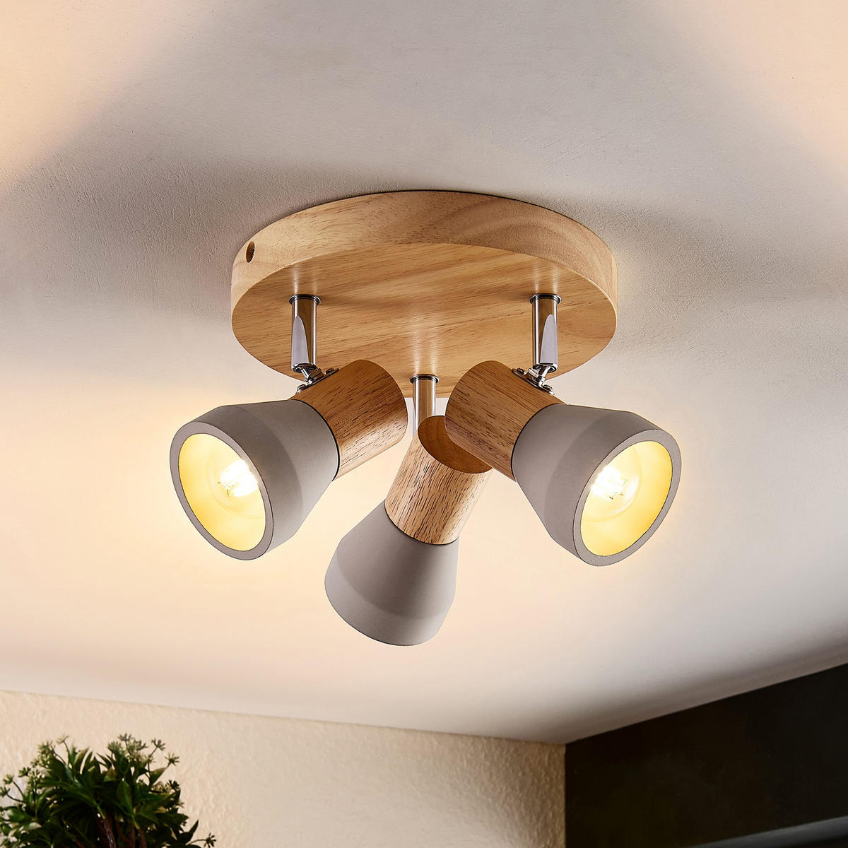 STRAHLER Alina 27/17 cm  - Eschefarben/Grau, Natur, Holz/Stein (27/17cm) - Novel