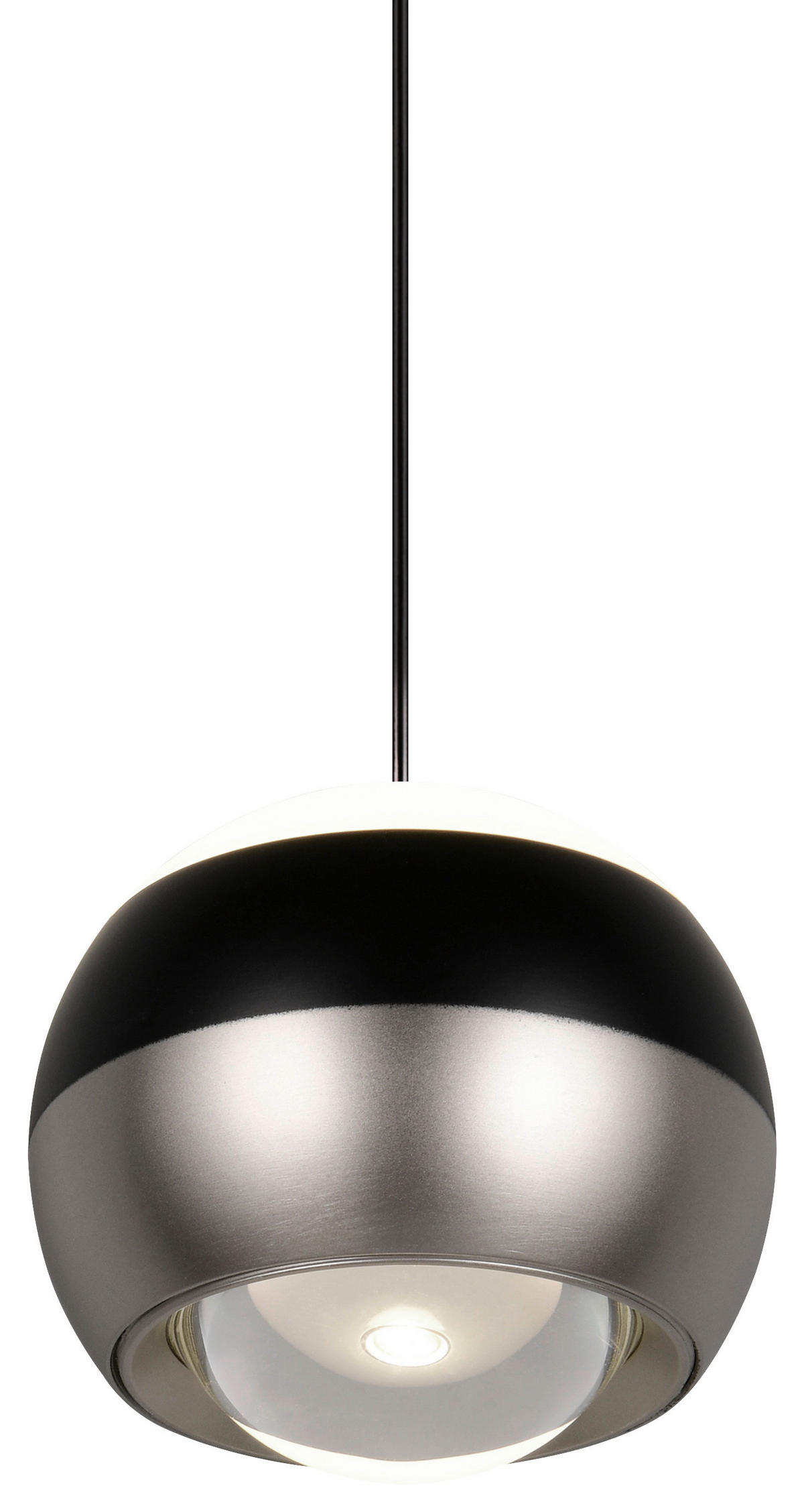 LED FÜGGŐLÁMPA 15,5/150 cm  - fekete/nikkel, Design, fém (15,5/150cm) - Trio Leuchten