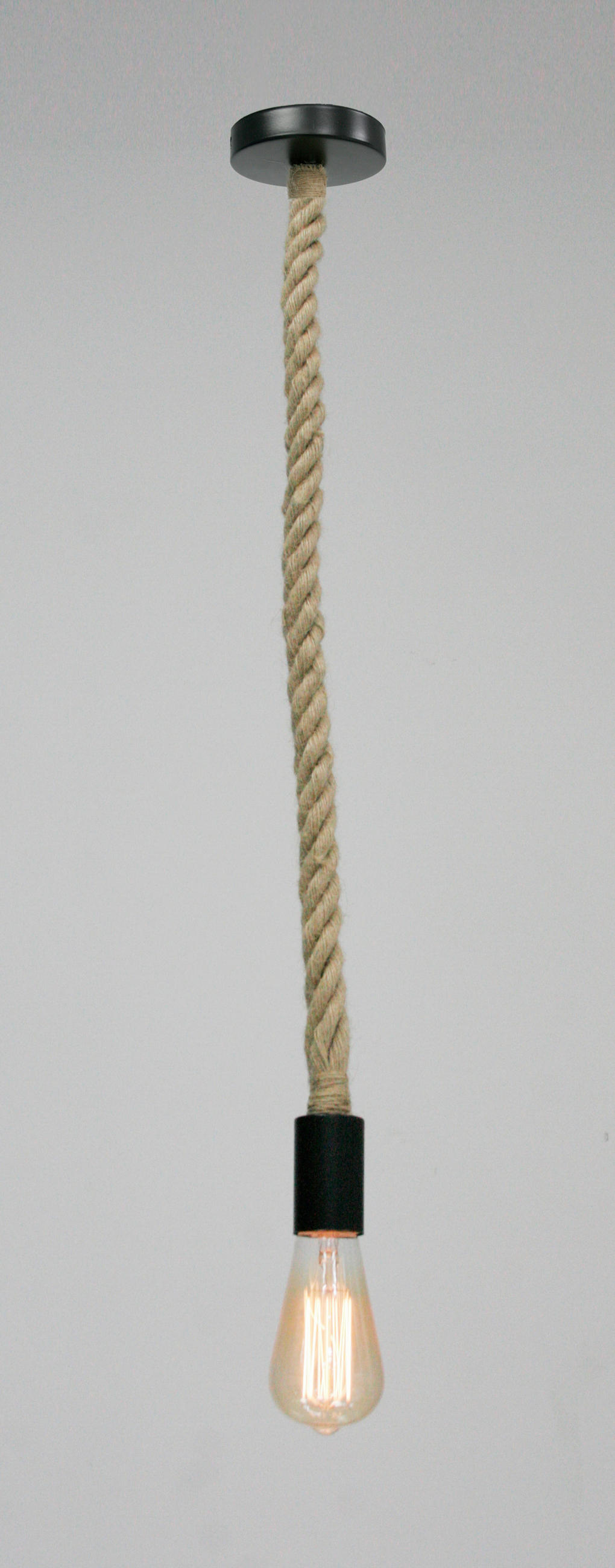 ZÁVĚSNÉ SVÍTIDLO, 10/166 cm  - černá/hnědá, Trend, kov/přírodní materiály (10/166cm)