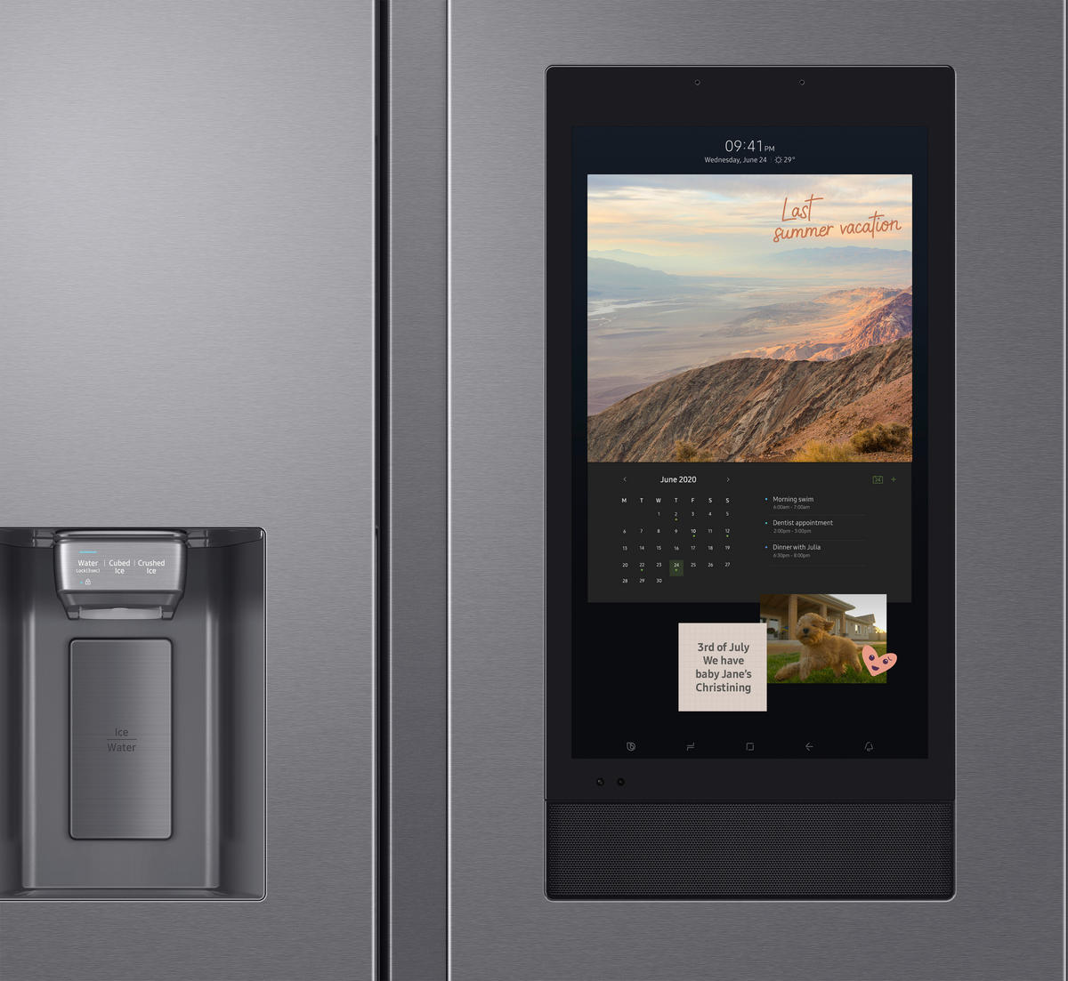 SIDE-BY-SIDE 91,2/178,0/71,6 cm RS6HA8891SL/EG  - Schwarz, Basics, Glas/Kunststoff (91,2/178,0/71,6cm) - Samsung