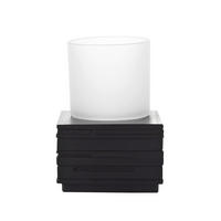 KELÍMEK NA ZUBNÍ KARTÁČEK černá, bílá - bílá/černá, Basics, plast/sklo (8/11,5/8cm) - Sadena