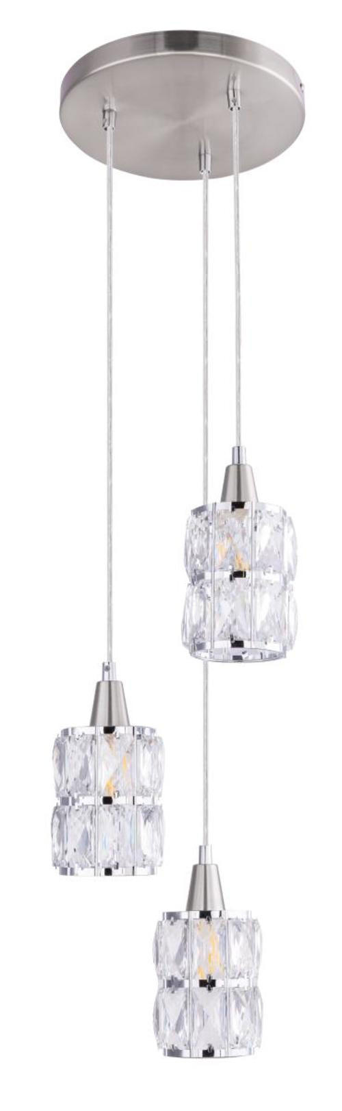 LAMPĂ SUSPENDATĂ 25/120 cm  - străveziu/culoare crom, Lifestyle, sticlă/metal (25/120cm) - Globo