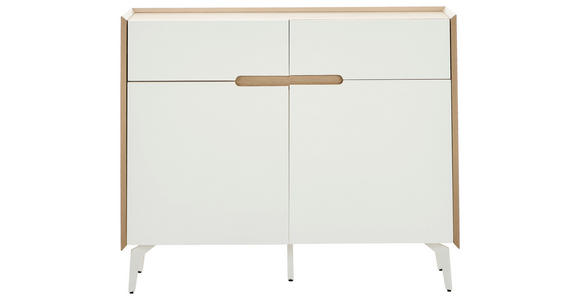 KOMMODE in 110/91/40 cm - Eiche Artisan/Weiß, Design, Holzwerkstoff/Metall (110/91/40cm) - Carryhome