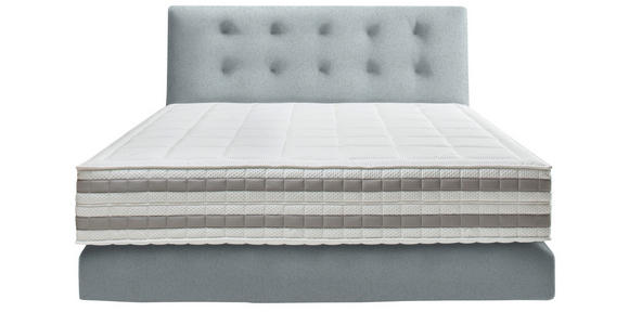 BOXSPRINGBETT 160/200 cm  in Hellgrau  - Hellgrau, KONVENTIONELL, Holz/Textil (160/200cm) - Dieter Knoll