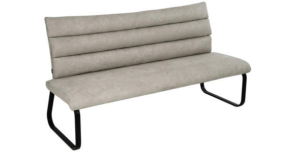 SITZBANK 180/94,5/70 cm Webstoff Taupe  - Taupe/Schwarz, Design, Textil/Metall (180/94,5/70cm) - Novel