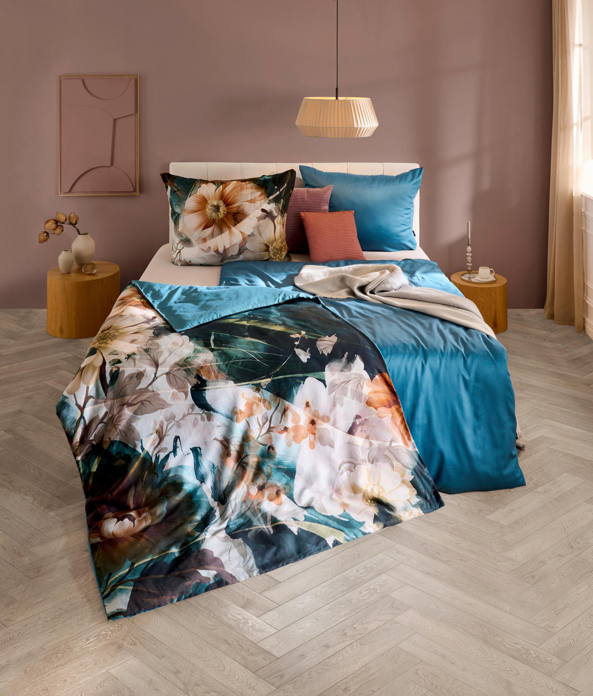 BETTWÄSCHE TANJA Satin 140/200 cm  - Anthrazit, KONVENTIONELL, Textil (140/200cm) - Esposa