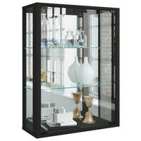 HÄNGEVITRINE in Buche Schwarz  - Schwarz, Modern, Glas/Holz (60/80/25cm) - MID.YOU