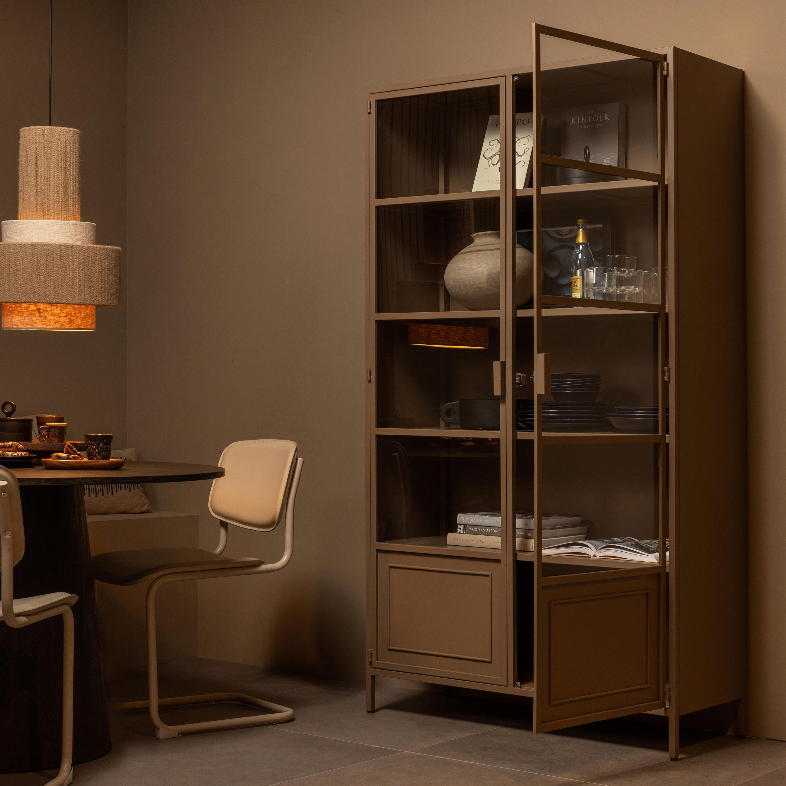 VITRINE  in Braun  - Braun, Design, Glas/Metall (110/189/43cm) - Livetastic