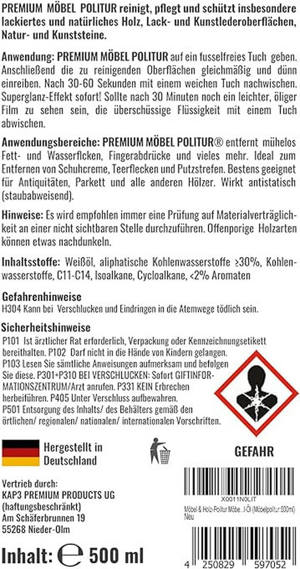 MÖBELPOLITYR - Basics, plast (500ml) - Urban Forest