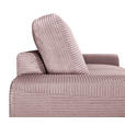 ECKSOFA Altrosa Cord  - Schwarz/Altrosa, KONVENTIONELL, Textil/Metall (150/240cm) - Carryhome
