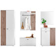 GARDEROBE 5-teilig  in 260/198/37 cm  - Eichefarben/Weiß, Design, Holzwerkstoff (260/198/37cm) - Voleo