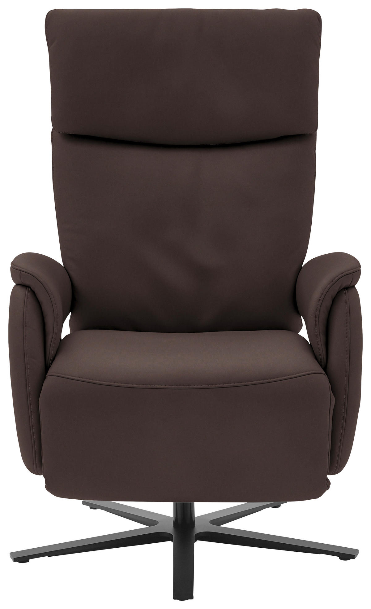 RELAXSESSEL in Leder Dunkelbraun  - Dunkelbraun/Schwarz, Design, Leder/Metall (70/117/85cm) - Dieter Knoll