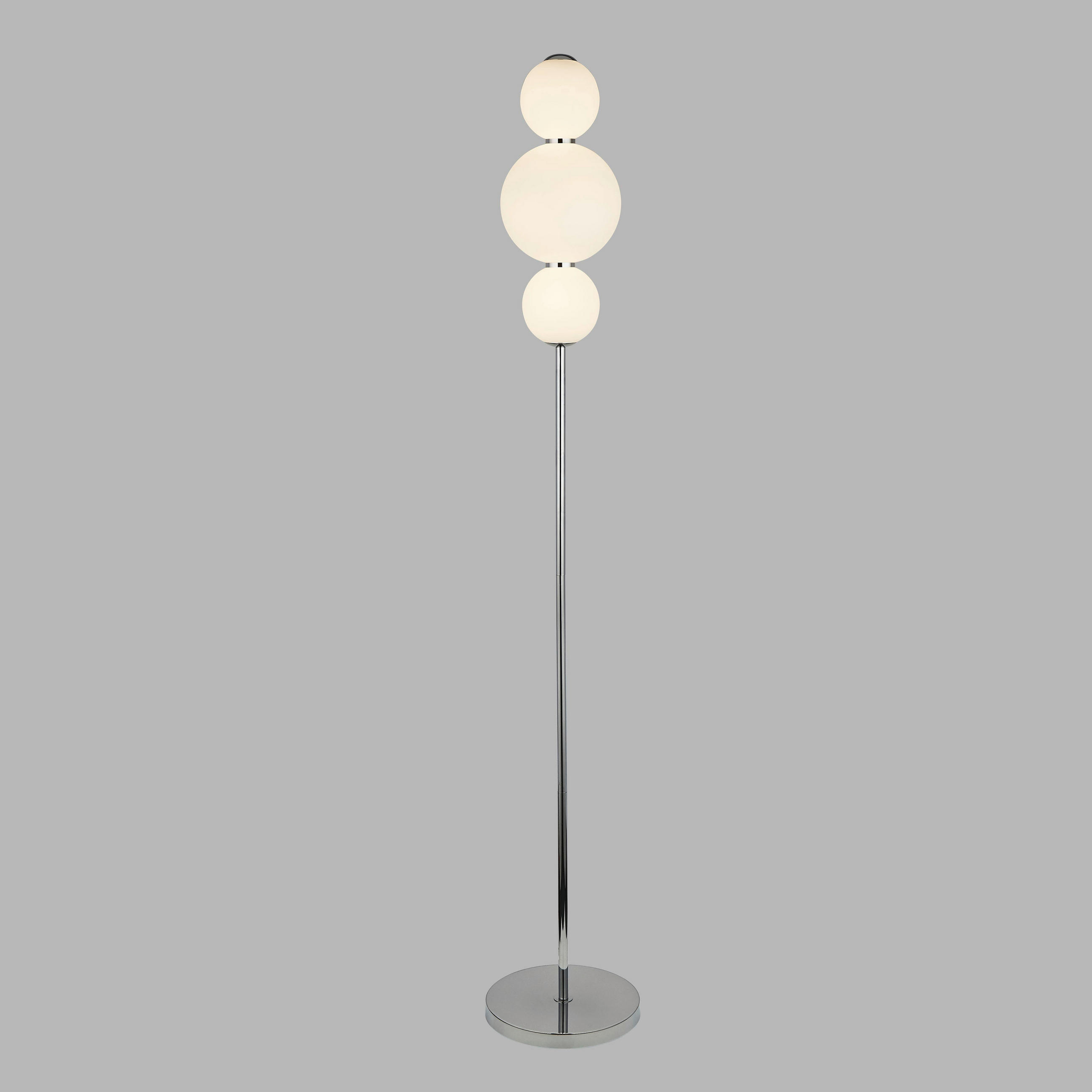 LED SVJETILJKA PODNA Snowball  - bijela/boje kroma, Basics, staklo/metal (25/151cm)