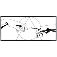 STENSKA DEKORACIJA    - črna, Trend, kovina (161/71/2,5cm) - Ambia Home