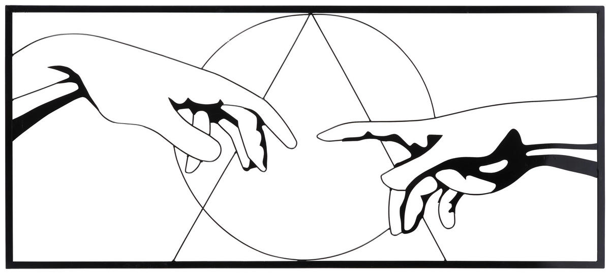 STENSKA DEKORACIJA    - črna, Trend, kovina (161/71/2,5cm) - Ambia Home