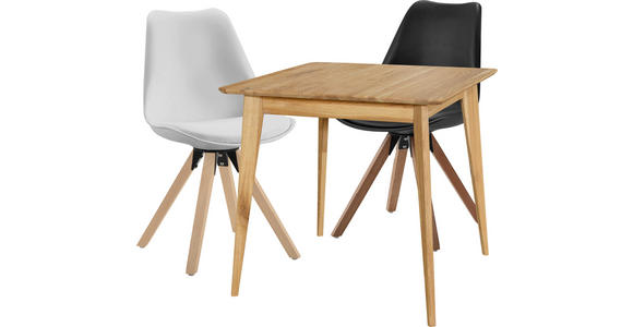 ESSTISCH in Holz 80/80/76 cm  - Eichefarben, Design, Holz (80/80/76cm) - Carryhome