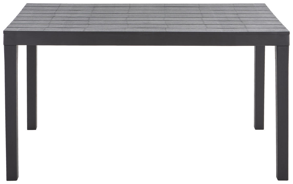 GARTENTISCH 138/72/78 cm Kunststoff rechteckig  - Anthrazit, MODERN, Kunststoff (138/72/78cm) - Ambia Garden