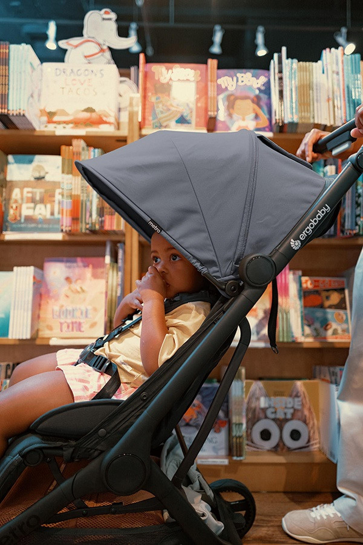 KIŠOBRAN KOLICA  METRO 3  - tamnosiva/crna, Osnovno, tekstil (23/44/56cm)