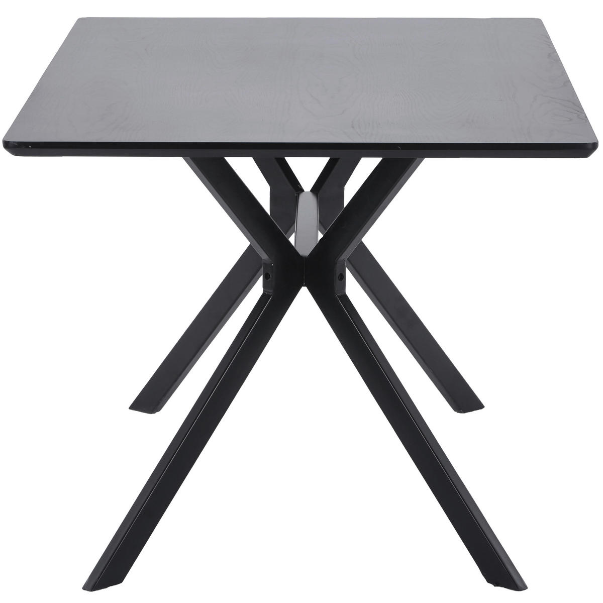 ESSTISCH in Holz 200/90/75 cm   - Schwarz, Design, Holz/Metall (200/90/75cm) - Livetastic