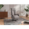 SESSEL in Echtleder Hellgrau  - Hellgrau/Schwarz, Konventionell, Leder/Metall (74/112/82cm) - Sit & More