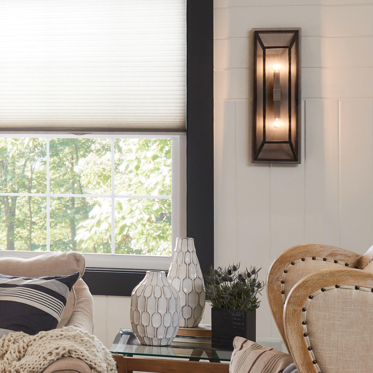 WANDLEUCHTE - Schwarz/Bronzefarben, Konventionell, Metall (19/23,5/56,6cm) - Elstead Lighting
