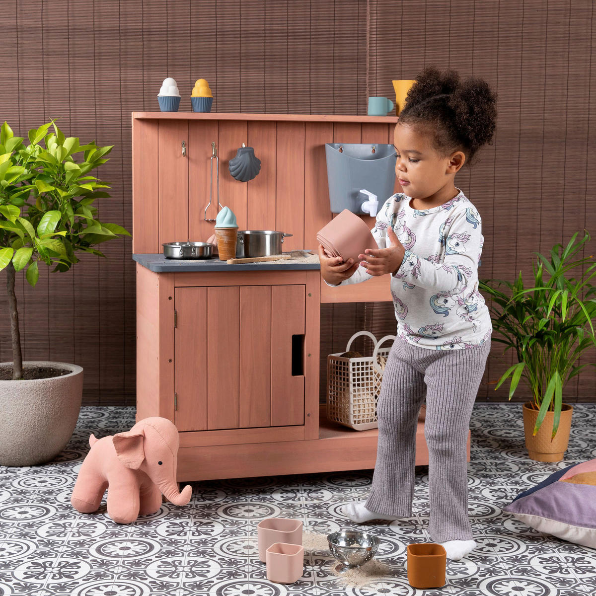 MATSCHKÜCHE Holz Altrosa  - Altrosa, Basics, Holz (80/40/90cm) - MUDDY BUDDY