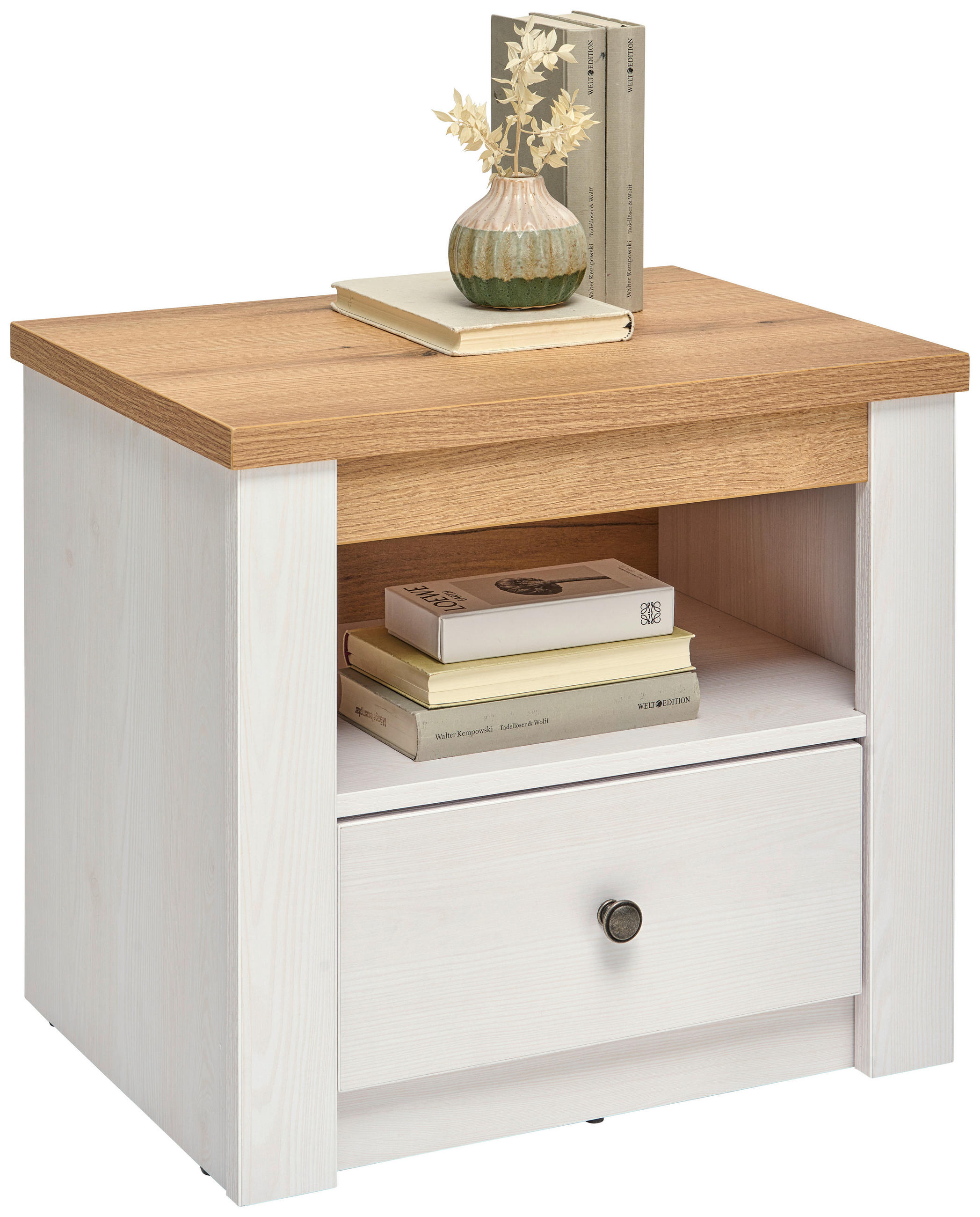 NOPTIERĂ in  - alb/culoare lemn stejar, Basics, plastic/metal (56,5/52/42cm) - Landscape