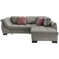 ECKSOFA Cord Graubraun  - Koralle/Graubraun, Design, Holz/Textil (250/190cm) - MID.YOU