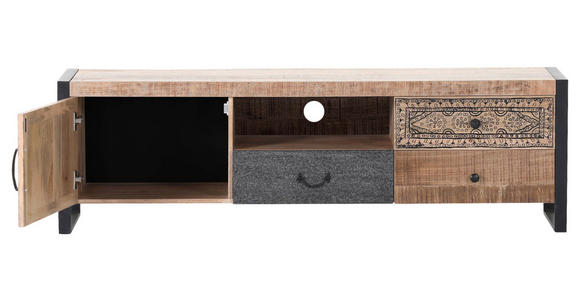 LOWBOARD in 165/50/43 cm - Schwarz/Braun, Design, Holz/Holzwerkstoff (165/50/43cm) - Landscape