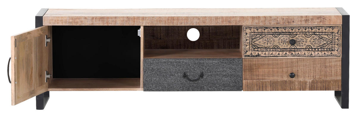 LOWBOARD  in 165/50/43 cm  - Schwarz/Braun, Design, Holz/Holzwerkstoff (165/50/43cm) - Landscape