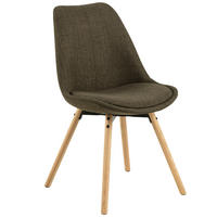 STUHL Struktur Grün  - Eichefarben/Grün, KONVENTIONELL, Holz/Textil (49/84/55cm) - MID.YOU