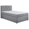 BOXSPRINGBETT 120/200 cm  in Grau  - Schwarz/Grau, KONVENTIONELL, Kunststoff/Textil (120/200cm) - Boxxx
