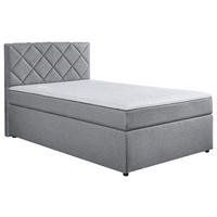 BOXSPRINGBETT 120/200 cm  in Grau  - Schwarz/Grau, KONVENTIONELL, Kunststoff/Textil (120/200cm) - Boxxx
