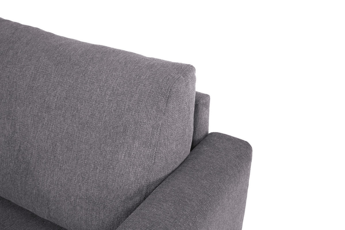 KANAPÉÁGY fa, fém, textil szürke  - fekete/szürke, Konventionell, textil/fa (178/85/90cm) - Xora