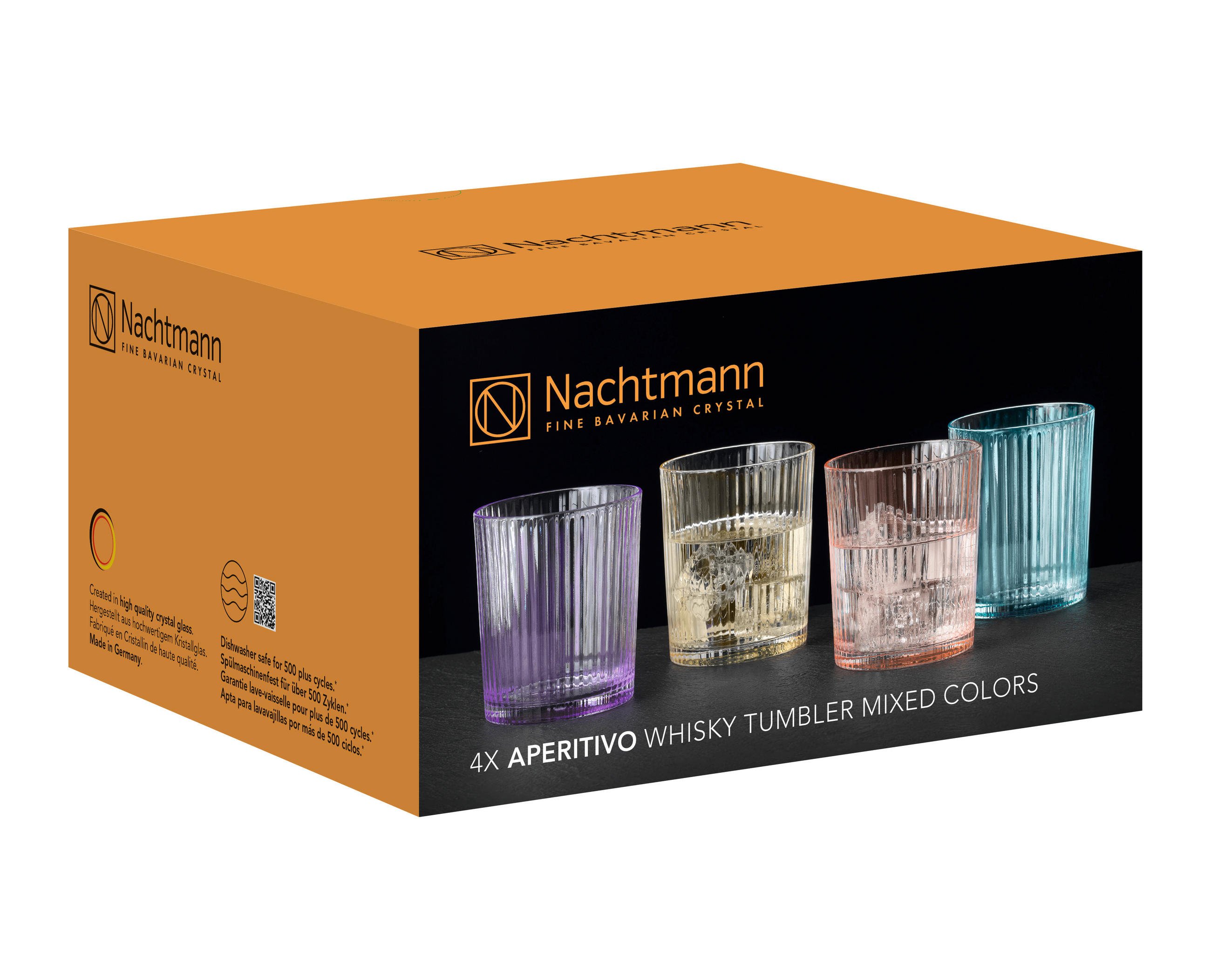 GLÄSERSET Aperitivo Colors  4-teilig  - Basics, Glas (8,6/9,7/8,6cm) - Nachtmann