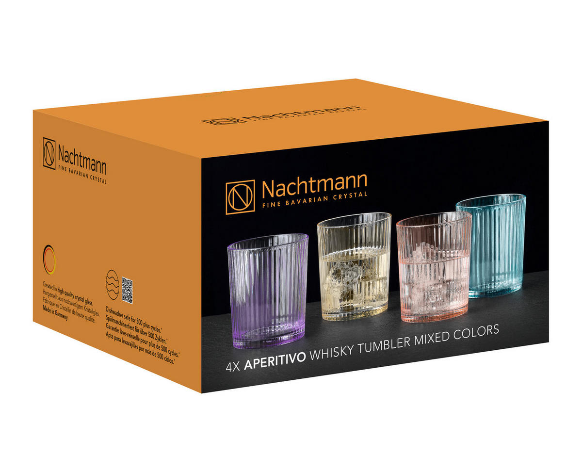 GLÄSERSET Aperitivo Colors  4-teilig  - Basics, Glas (8,6/9,7/8,6cm) - Nachtmann