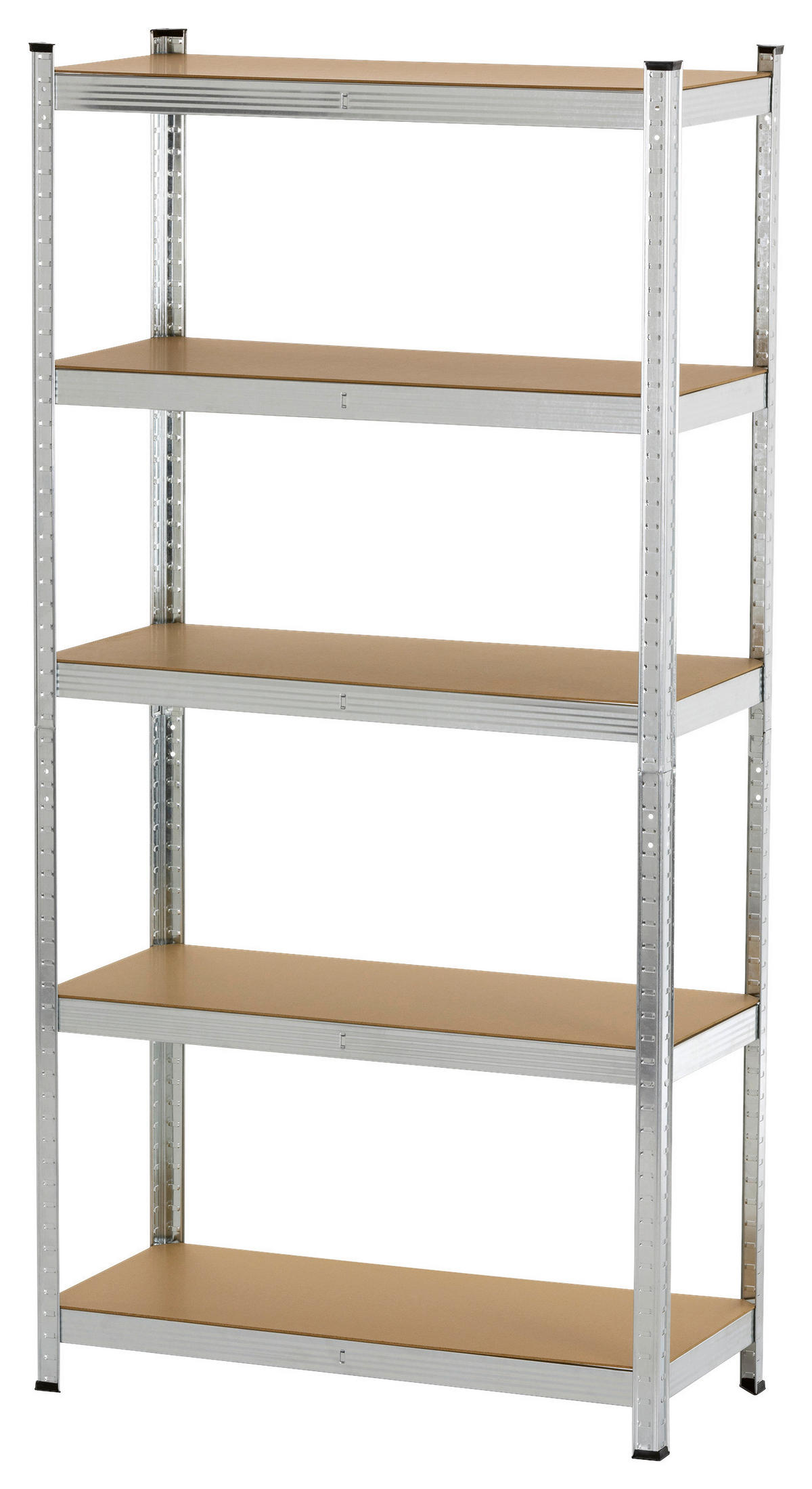 HYLLA FÖR TUNG LAST i 90/180/40 cm brun, stålfärgad  - stålfärgad/brun, Basics, metall/trämaterial (90/180/40cm)